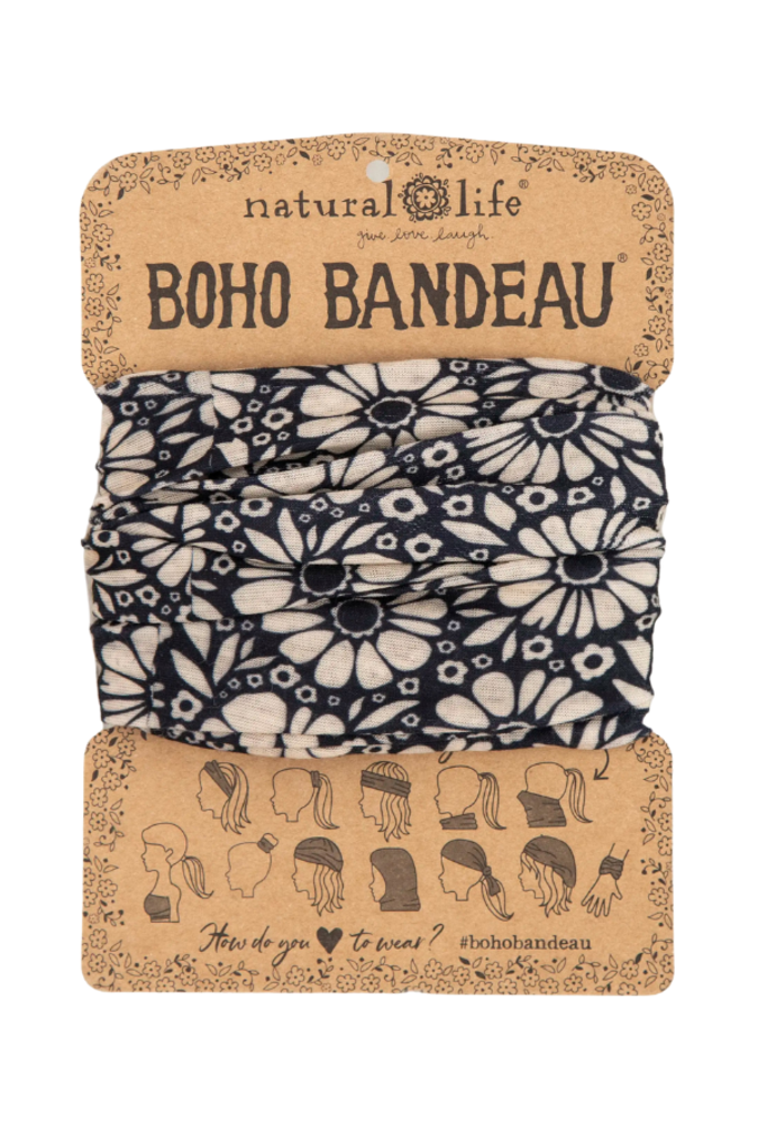 Natural Life™ Boho Bandeau - Black & White Daisies