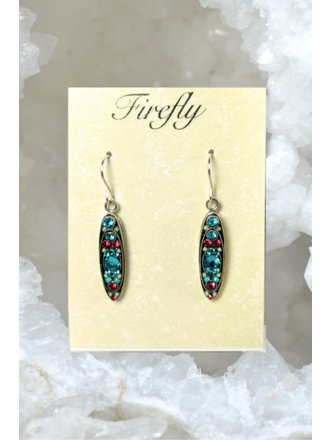 Firefly Sparkle Long Oval Earrings Firefly Sparkle Long Oval Earrings