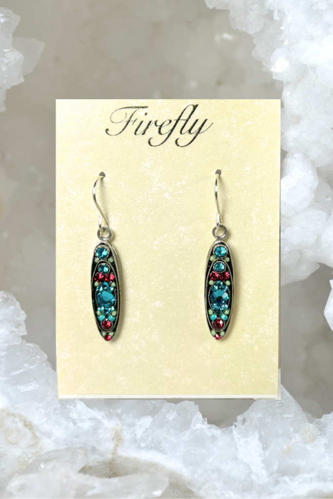 Firefly Sparkle Long Oval Earrings