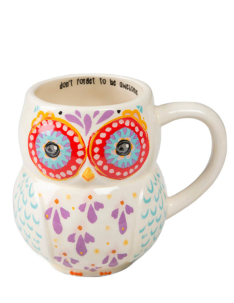 Folk Art Coffee Mug - Eleanor The Owl Folk Art Coffee Mug - Eleanor The Owl
