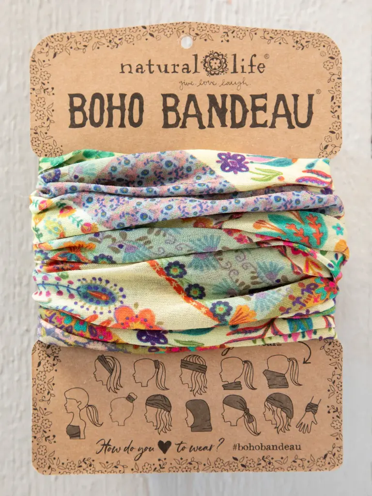 Natural Life™ Boho Bandeau - Mandala Patchwork Cream