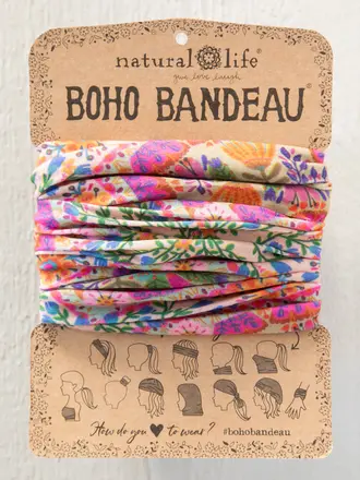 Natural Life™ Boho Bandeau - Diamond Block Lt Pink Natural Life™ Boho Bandeau - Diamond Block Lt Pink