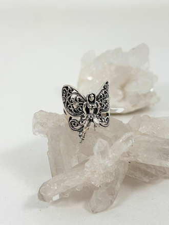 Fairy with Wings Sterling Ring