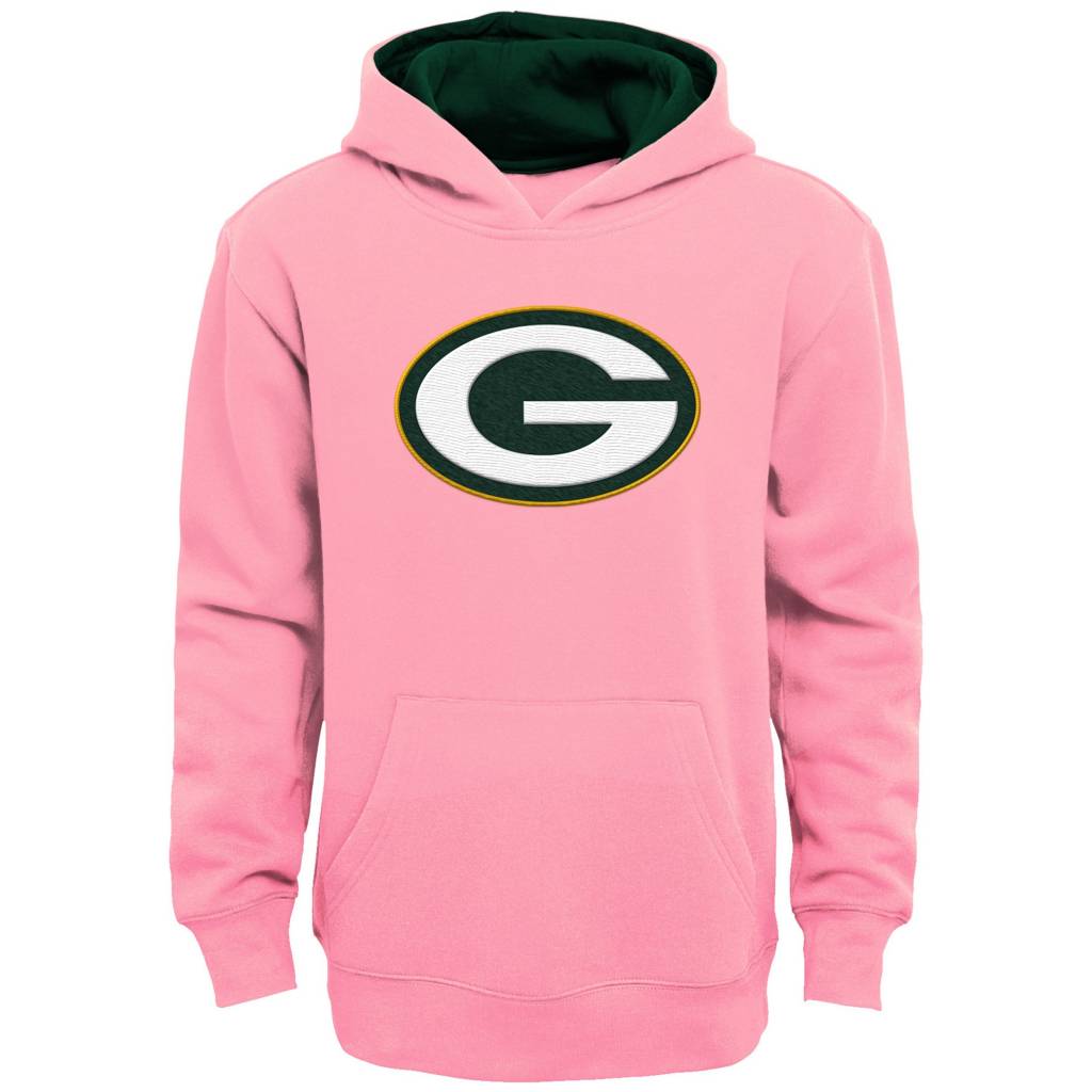 Green Bay Packers Youth Pink Hoodie 