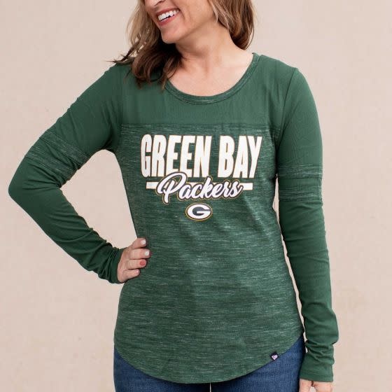 Women's New Era Green Green Bay Packers Space Dye Tank Top