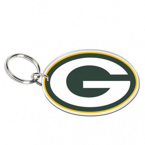 GREEN BAY PACKERS KEYCHAIN DOUBLE SIDED ACRYLIC KEYRING