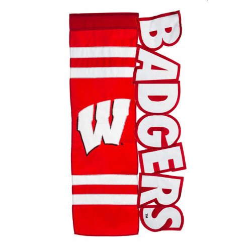Wisconsin Badgers Applique Letters House Banner Flag Packerland Plus