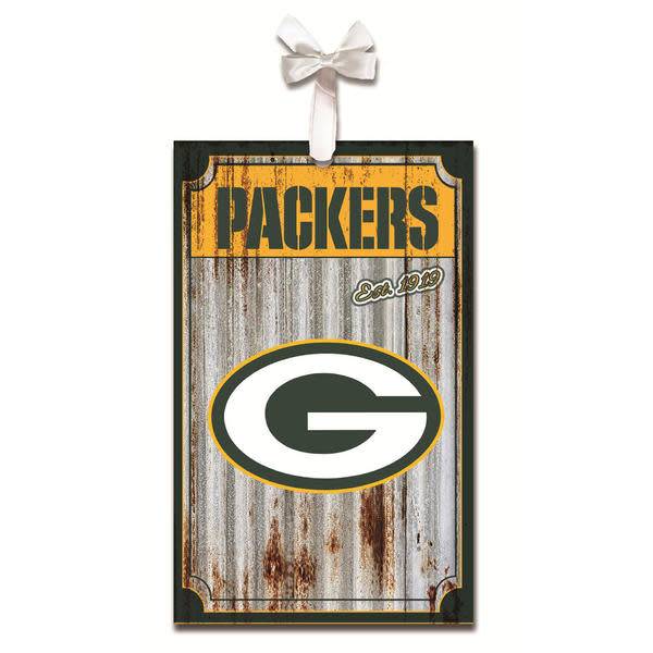 Green Bay Packers Metal Corrugate Ornament Packerland Plus