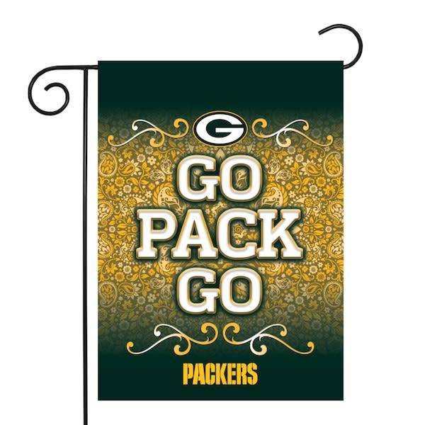 Green Bay Packers Go Pack Go Garden Flag Packerland Plus