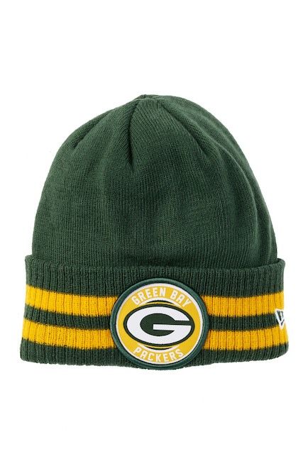 Green Bay Packers 2 Striped Remix Cuffed Knit Hat - Packerland Plus