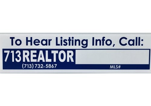 Sign Rider - 713-REALTOR - Property Hotline - 6" x 24"