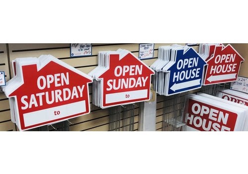 House Shape Sign w/Wire Stand