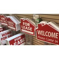 House Shape Sign w/Wire Stand