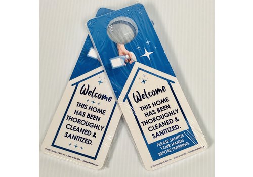 Door Hangers - Sanitized Home - 25 Pk