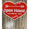 Sign - Heart Shape w/Stake - Open House