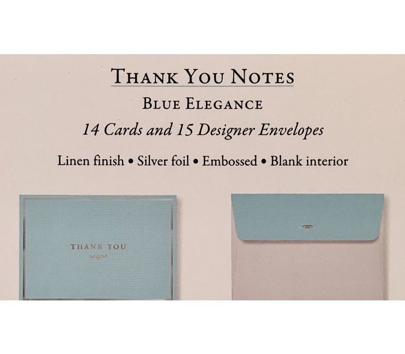 Cards - Thank You - Blue Elegance