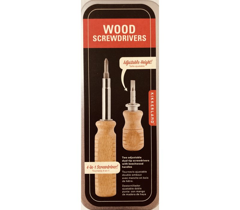 Screwdriver Set - Wood in Tin