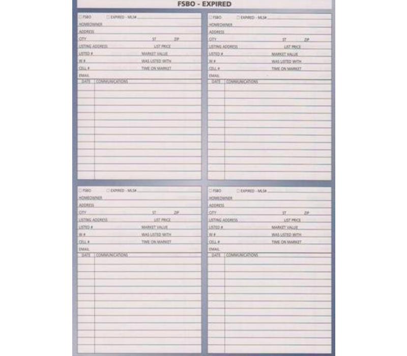 Planner Insert - Expired FSBO - Lg