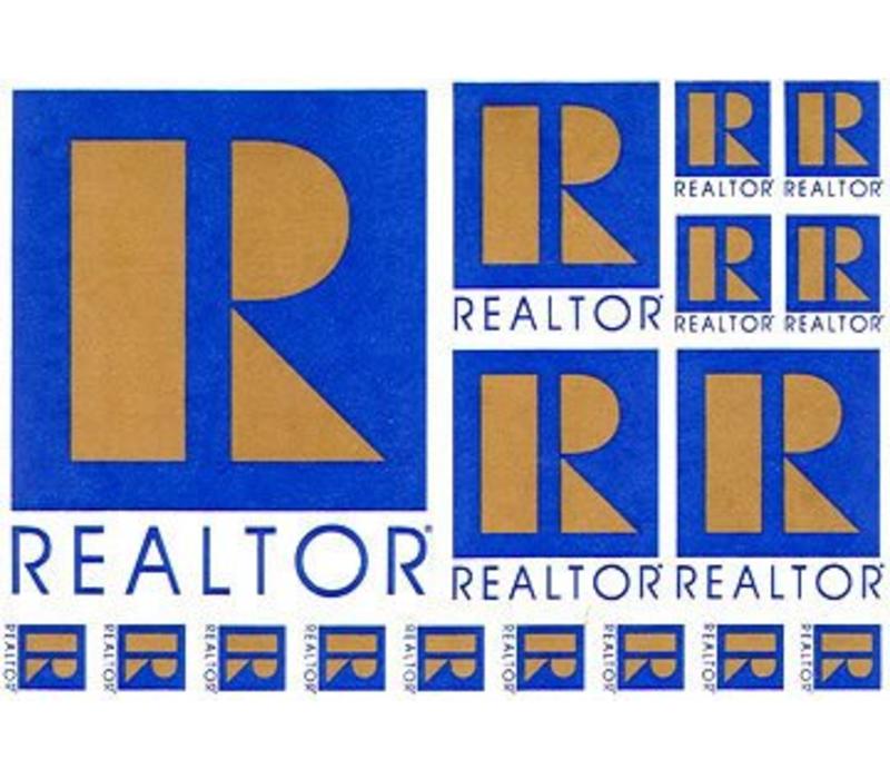 Realtor R Decal Sticker Sheet - Die Cut