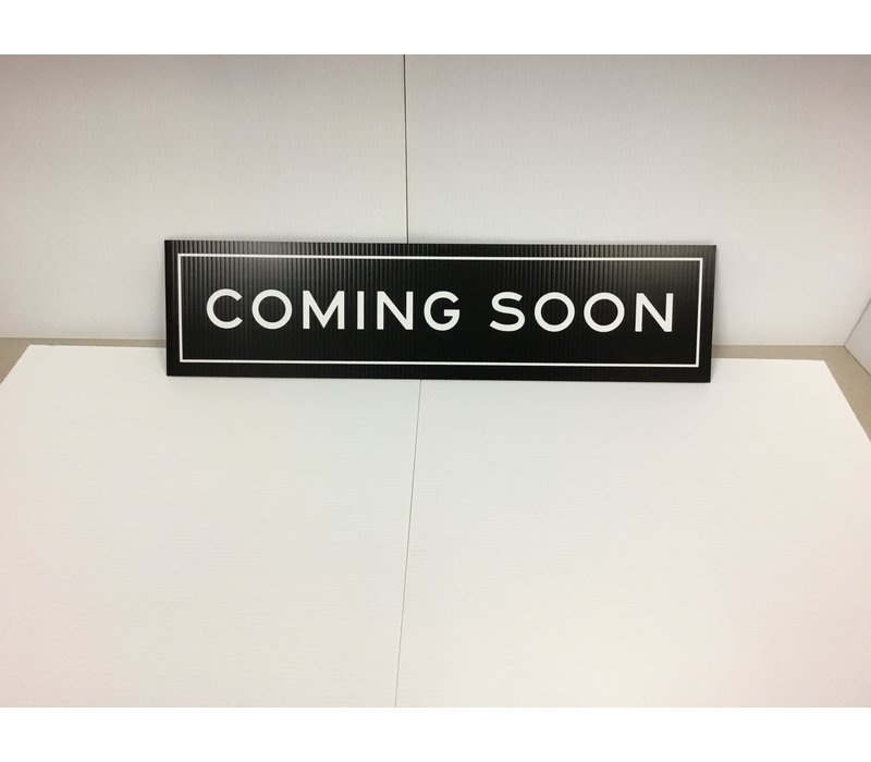 Sign Rider Black & White - Coming Soon 6x24