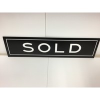Sign Rider Black & White Sold 6x24