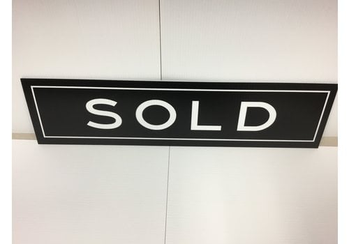 Sign Rider B & W Sold 6x24