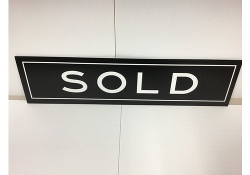 Sign Rider Black & White Sold 6x24
