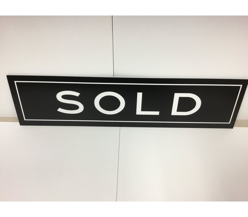 Sign Rider B & W Sold 6x24