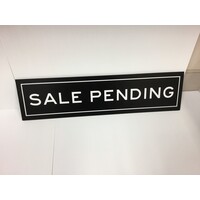 Sign Rider Black & White Sale Pending 6x24