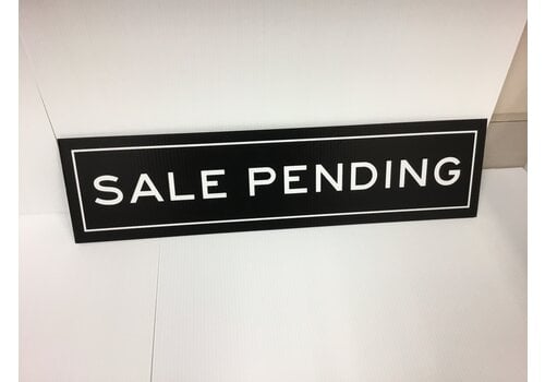 Sign Rider Black & White Sale Pending 6x24