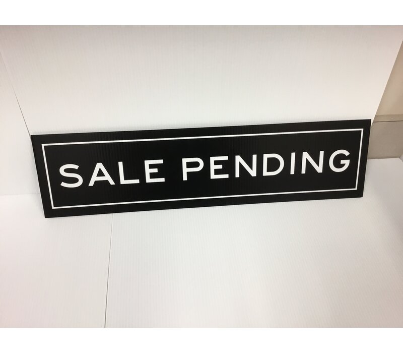 Sign Rider Black & White Sale Pending 6x24