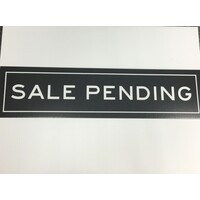 Sign Rider B & W Sale Pending 6x24