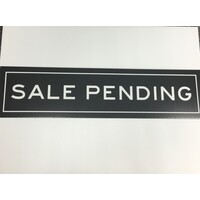 Sign Rider Black & White Sale Pending 6x24
