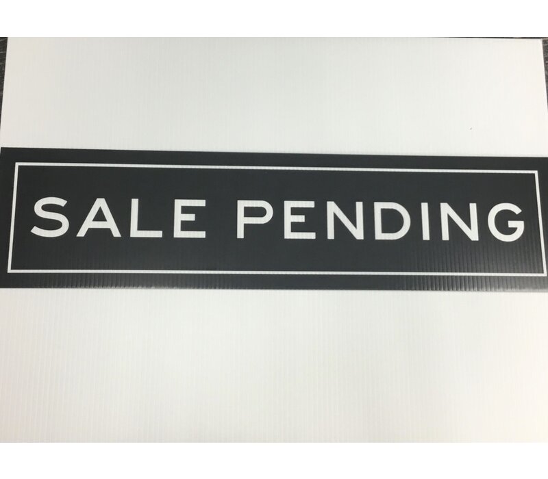 Sign Rider Black & White Sale Pending 6x24
