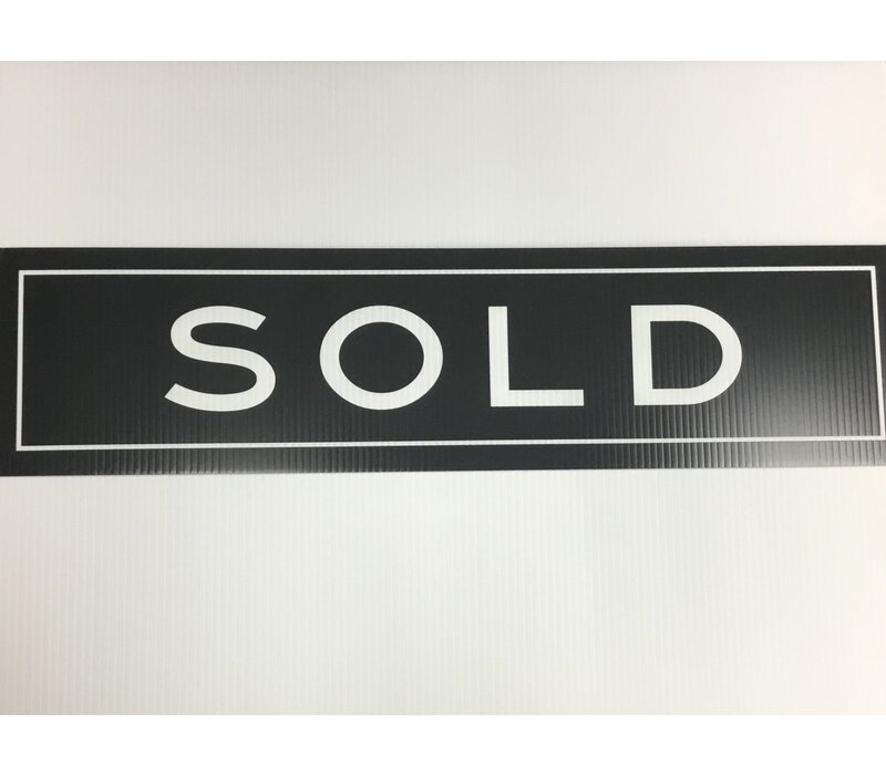 Sign Rider Black & White Sold 6x24