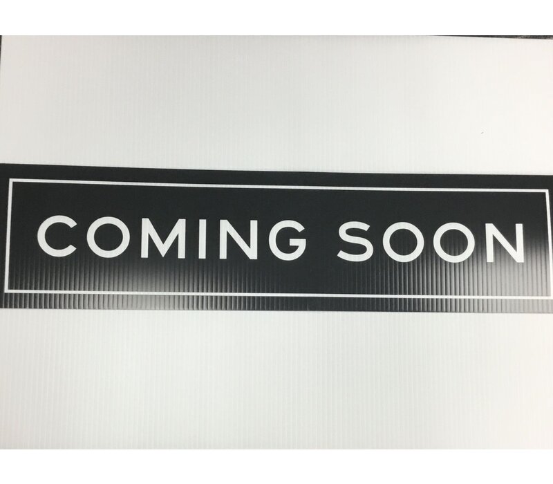 Sign Rider Black & White - Coming Soon 6x24