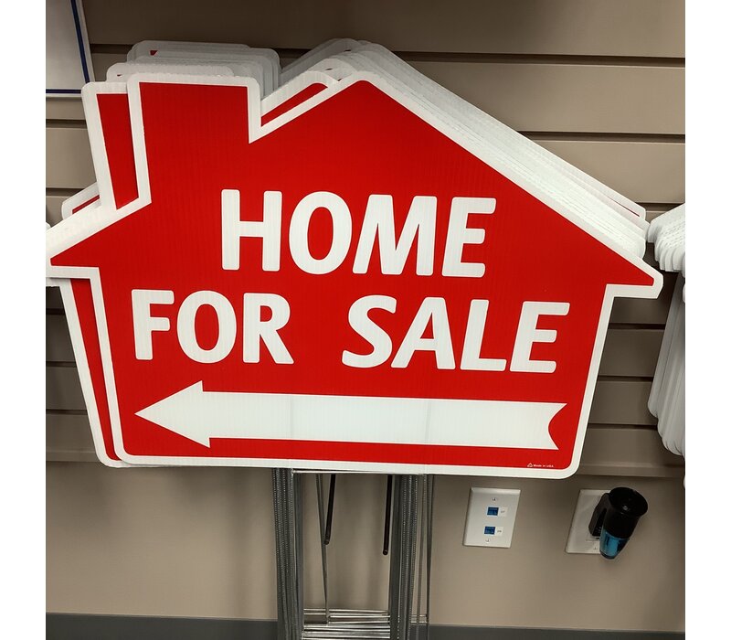 House Shape Sign w/Wire Stand