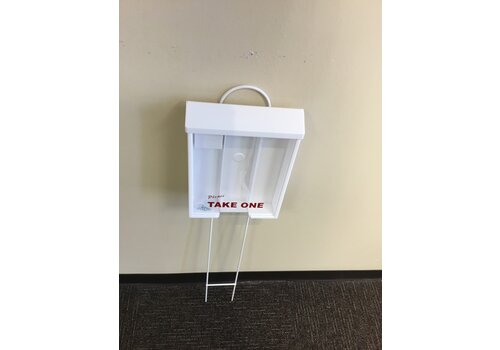 Flyer Box w/Lawn Stake -  White