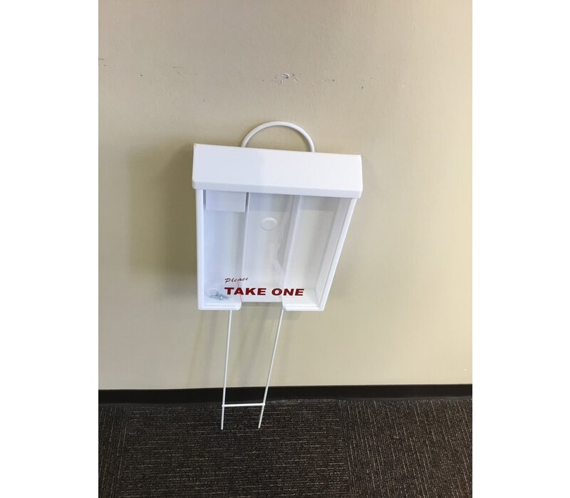 Flyer Box w/Lawn Stake -  White