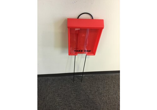 Flyer Box w/Lawn Stake - Red