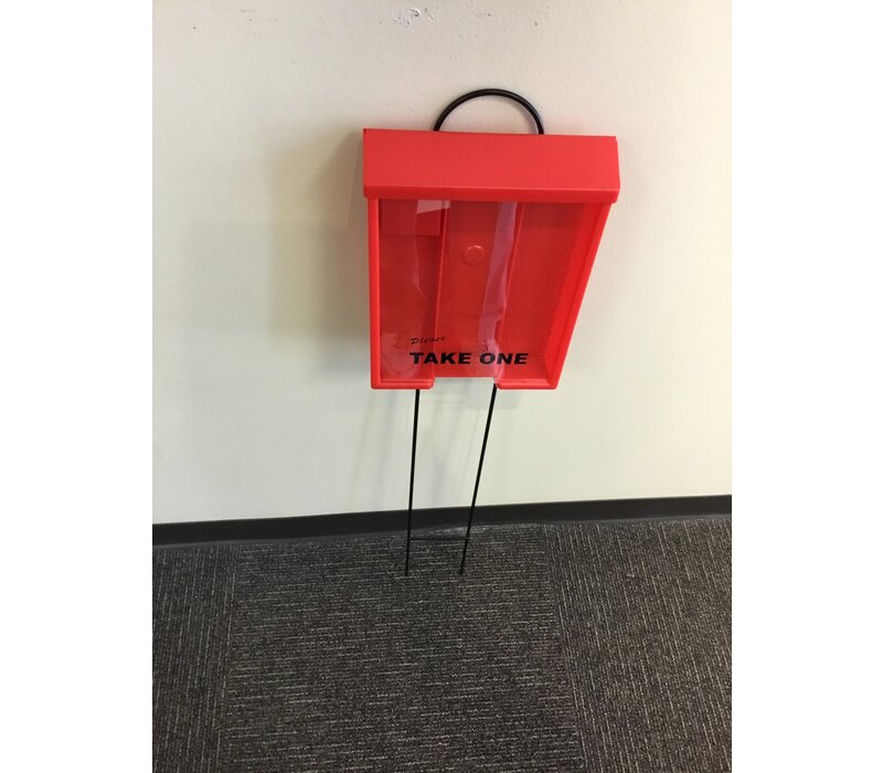 Flyer Box w/Lawn Stake - Red