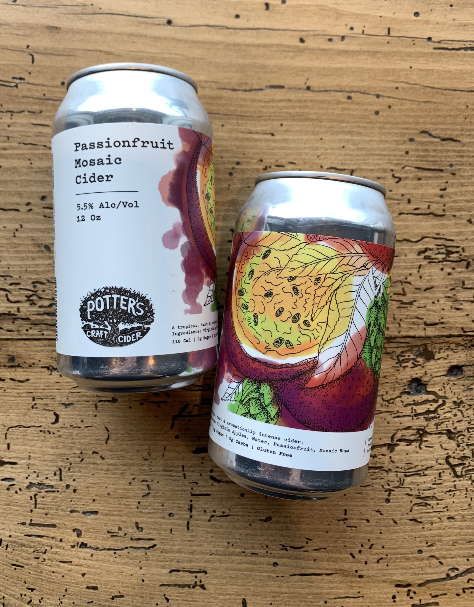 Potters Passionfruit Mosaic Cider 4pk