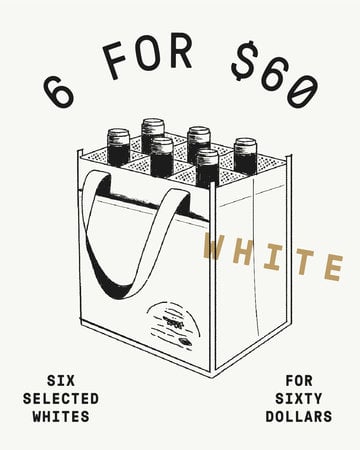 All White 6 for $60