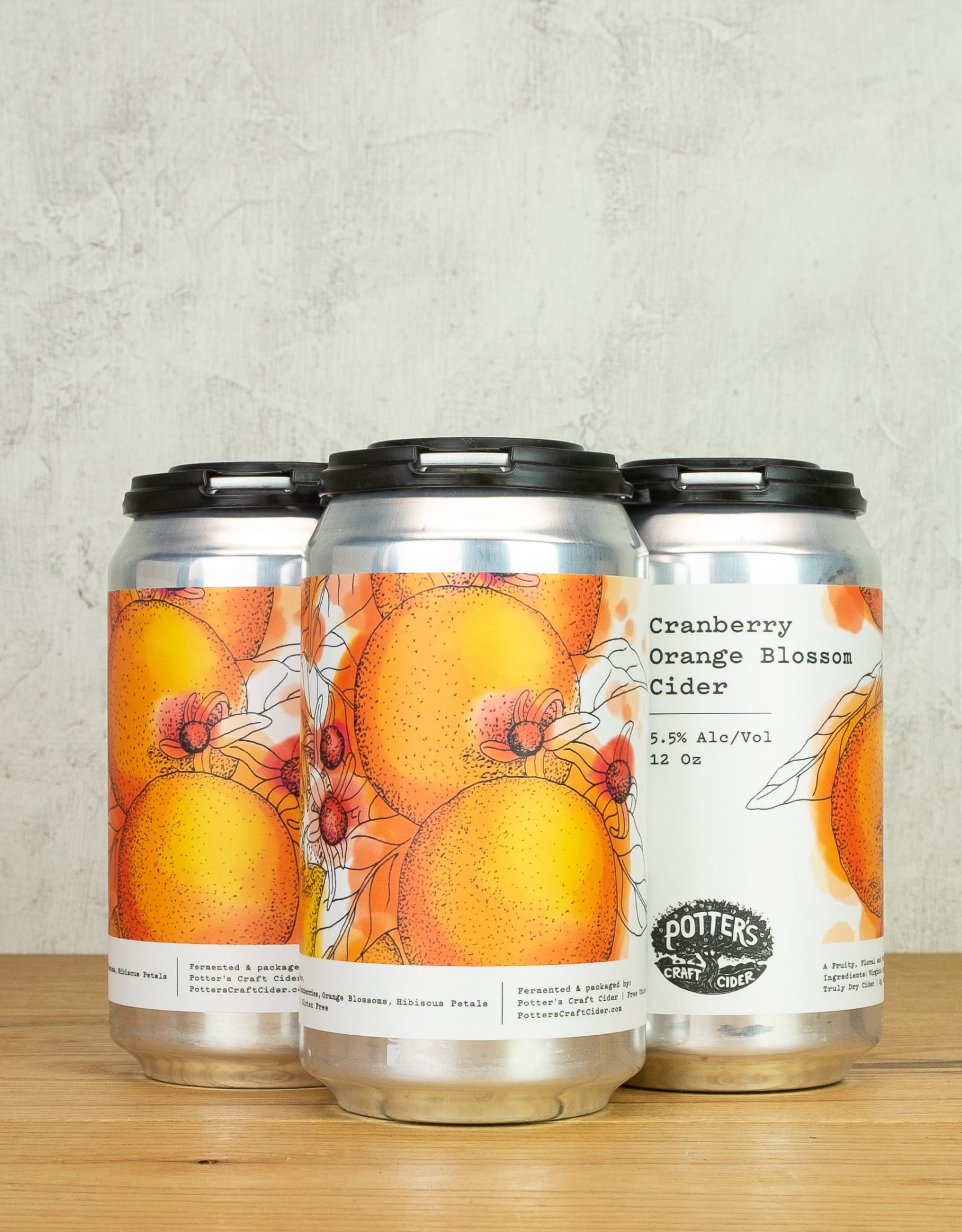 Potters Cider Cranberry Orange Blossom 4pk