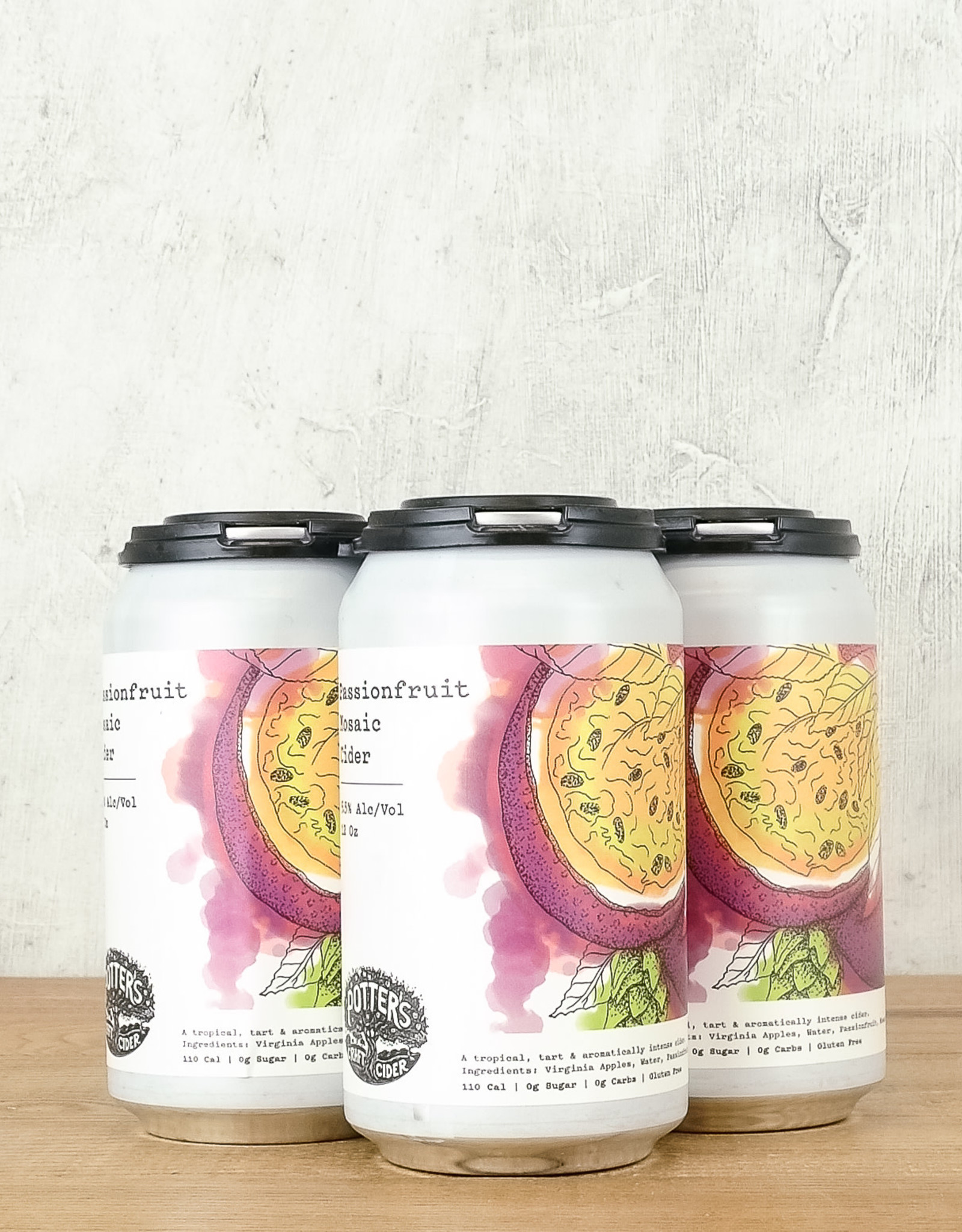 Potters Passionfruit Mosaic Cider 4pk