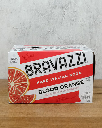 Bravazzi Blood Orange Hard Italian Soda 6pk