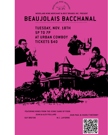Beaujolais Bacchanal : Gang of Four Salon @ Urban Cowboy