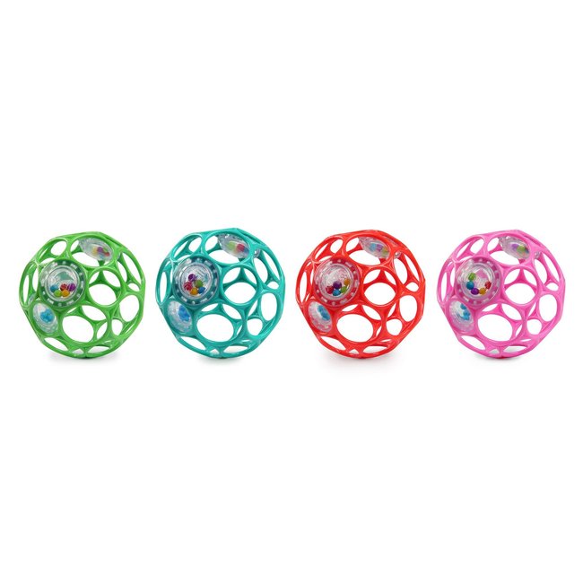 Oball w/ Rattle 4" - Assorted Colours