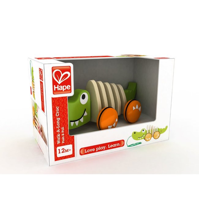+Hape Walk-A-Long Croc Pull Toy E0348
