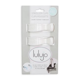 Lulujo Stroller Clips - White - 2 Pack
